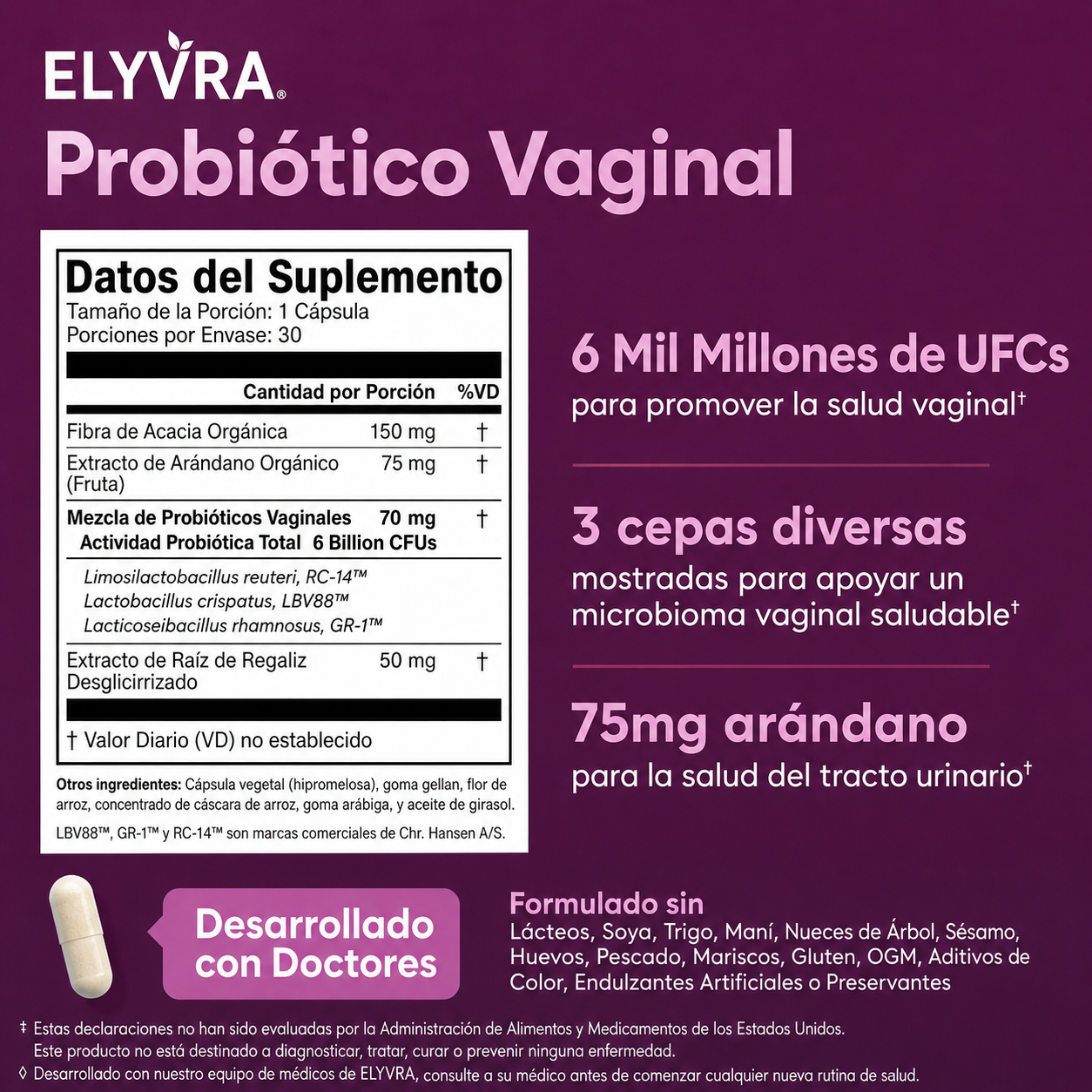 Probiótico Vaginal | Equilibrio Natural del PH Vaginal