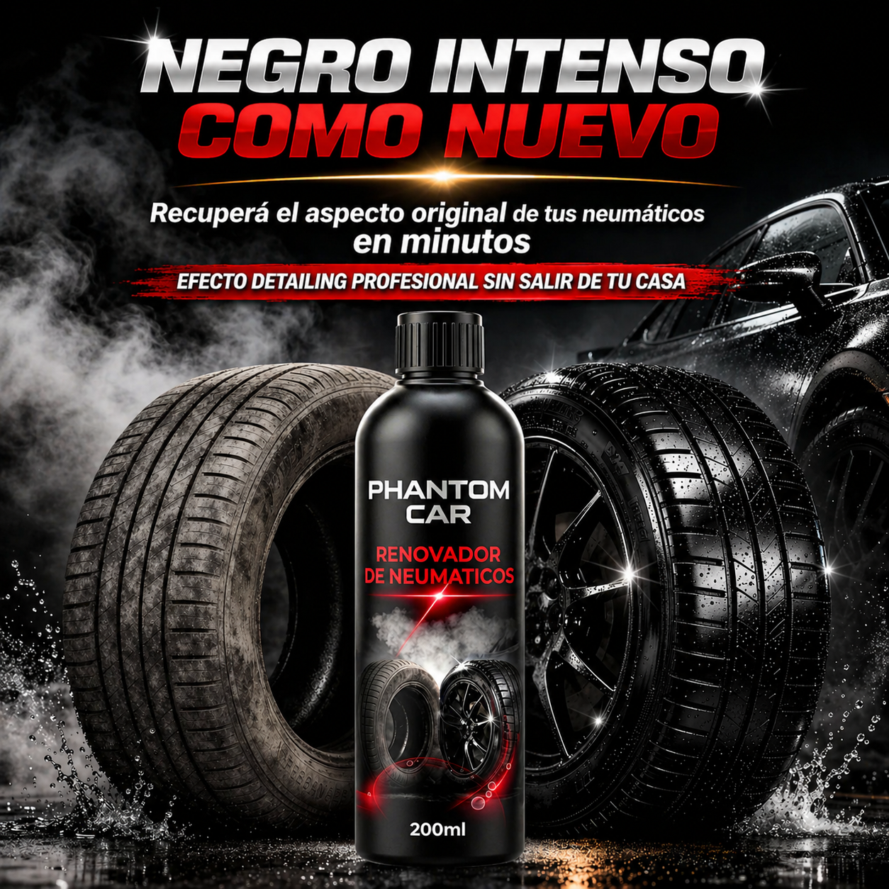 Abrillantador de Neumaticos 200ml | Phantom Car