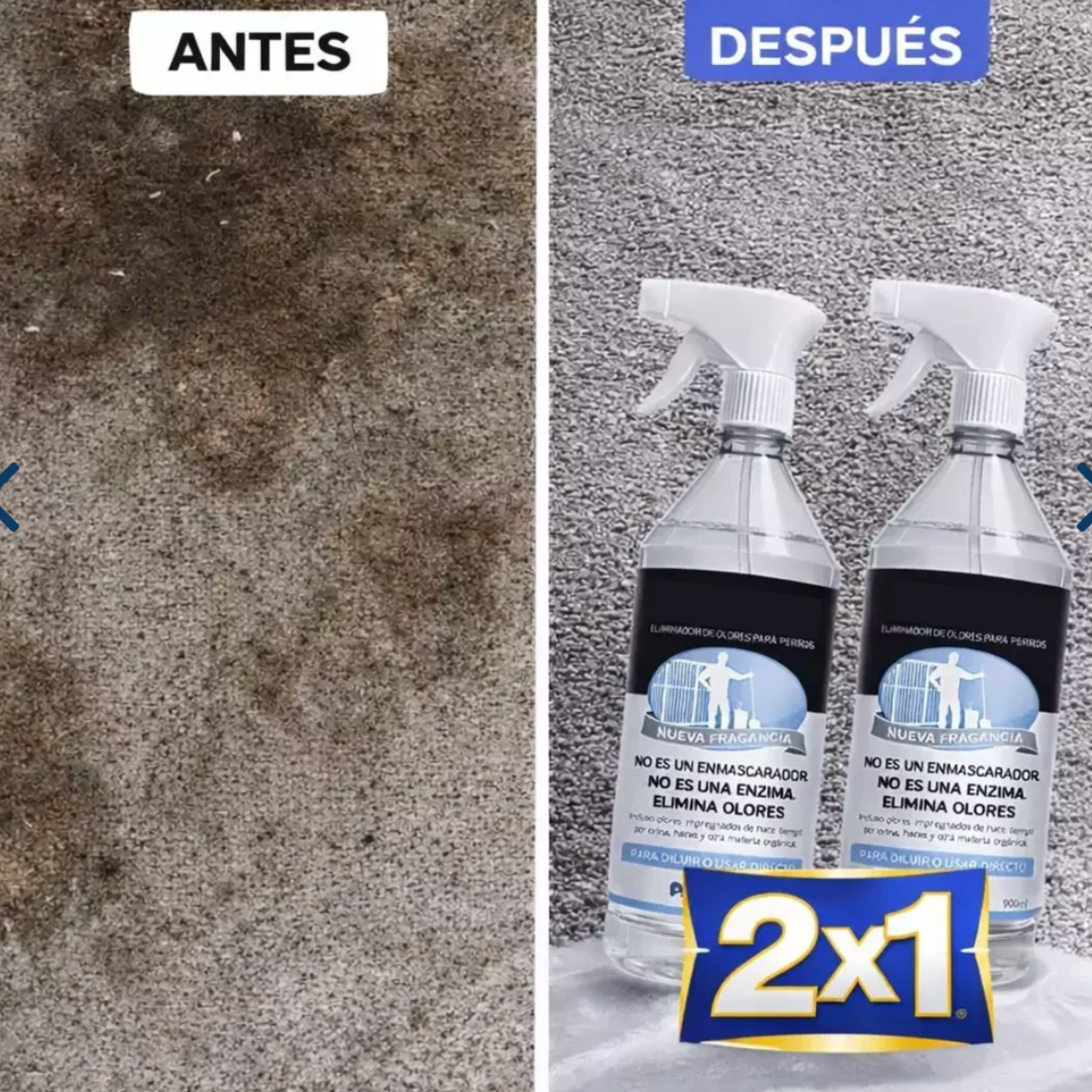 Eliminador de olores y manchas de mascotas