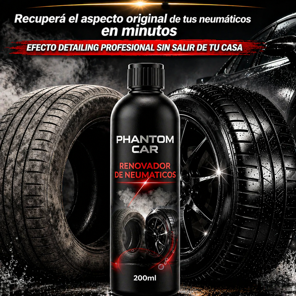 Abrillantador de Neumaticos 200ml | Phantom Car