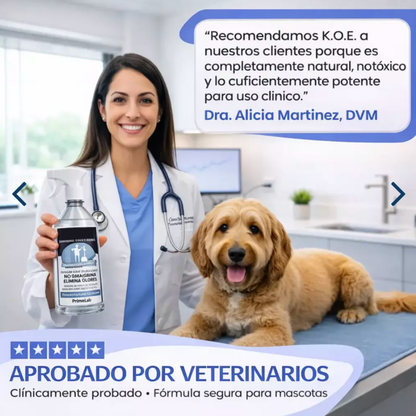 Eliminador de olores y manchas de mascotas
