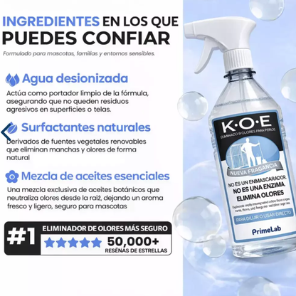 Eliminador de olores y manchas de mascotas