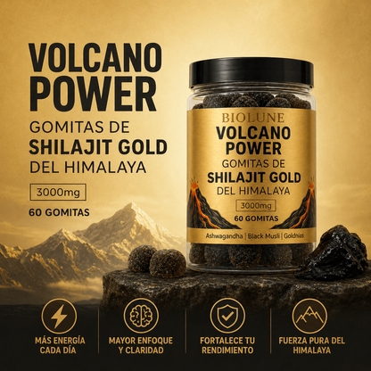 Volcano Power Gold - Gomitas de Shilajit del Himalaya