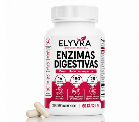 Enzimas Digestivas | Mejora la digestión, reduce la hinchazón